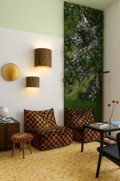 Lampenschirm aus Pappelrinde